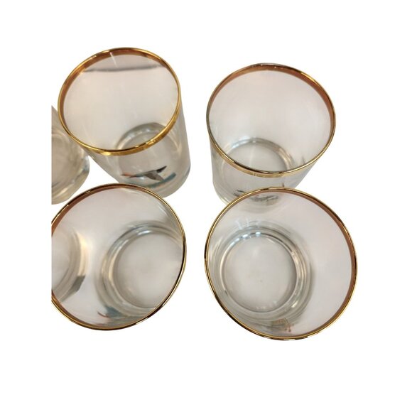 Culver Ned Smith 22k Gold Rim Duck Waterfowl Double Old-Fashioned Glasses Set Of - Picture 15 of 16